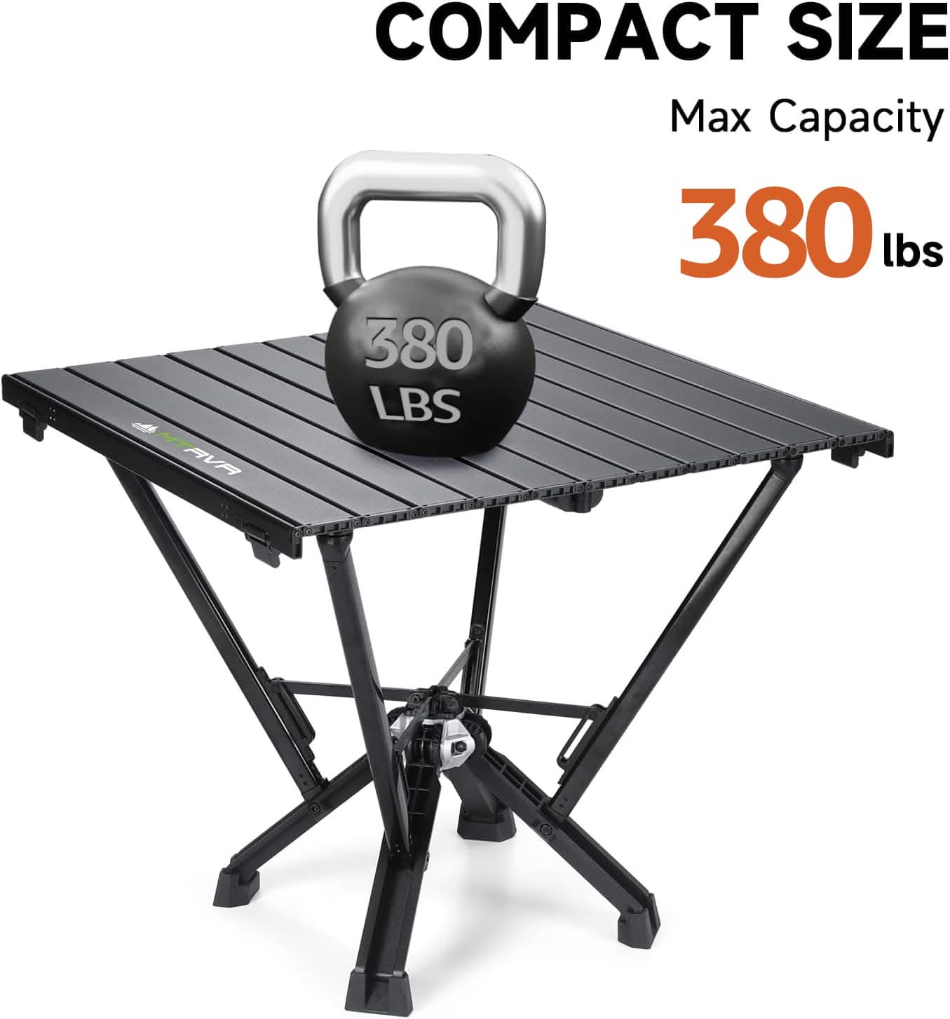 MTRVR Heavy Duty 380 LBS Metal Camping Table for Outside