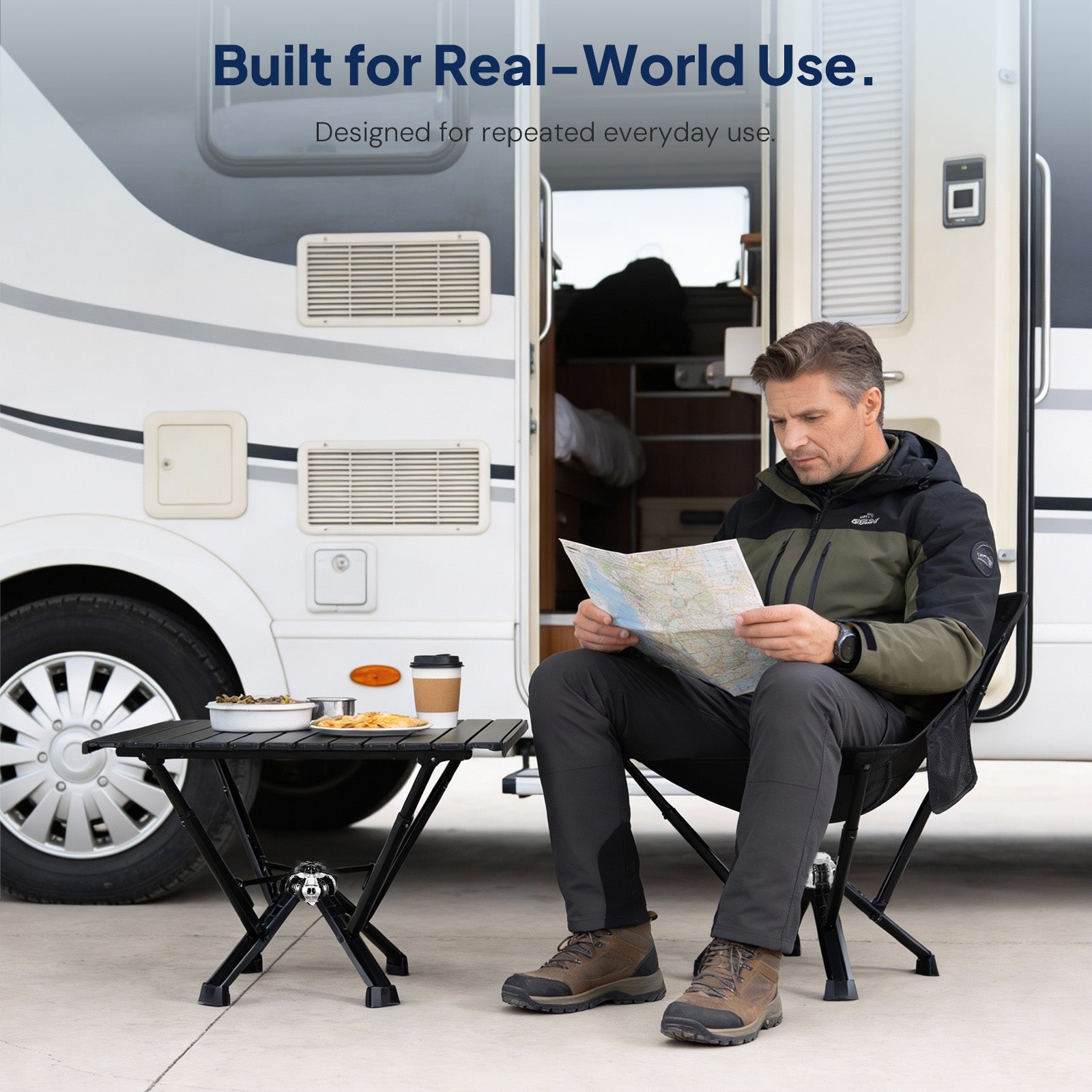 MTRVR Classic Camping Chair A - Heavy Duty Folding Chair 450 lbs Capacity