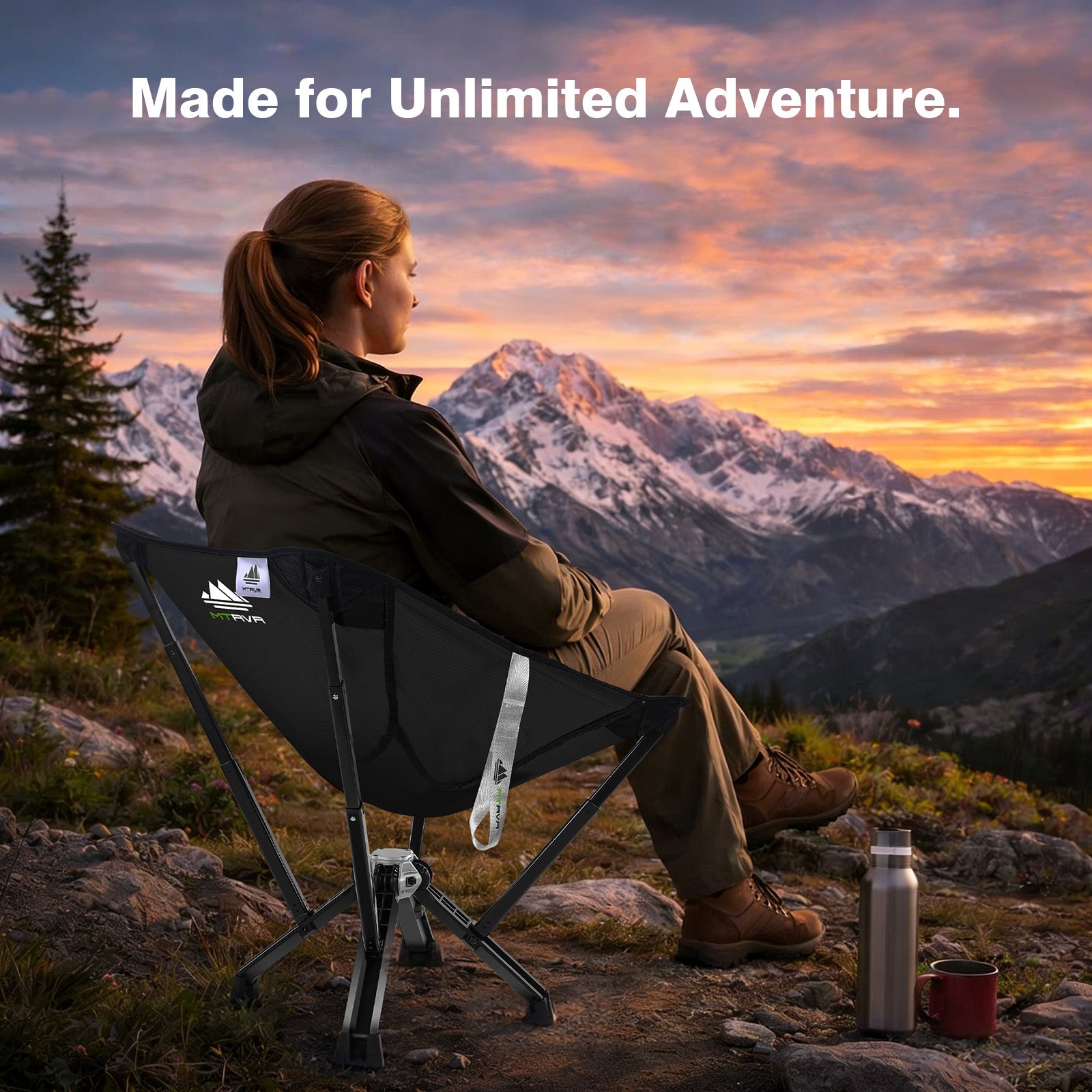 Heavy Duty Camping Chair 450 lbs | MTRVR Classic Folding Chair