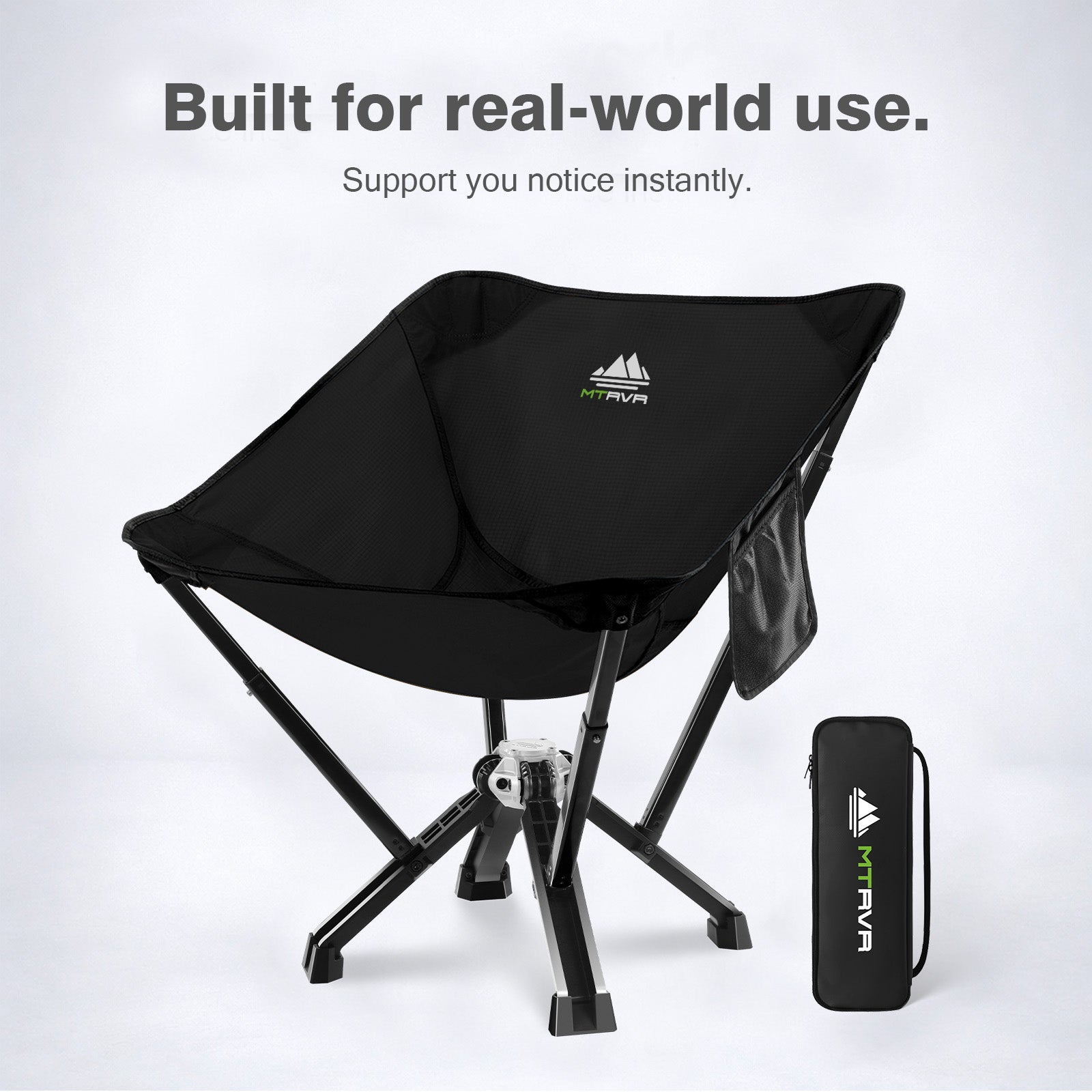 MTRVR Classic Camping Chair A - Heavy Duty Folding Chair 450 lbs Capacity