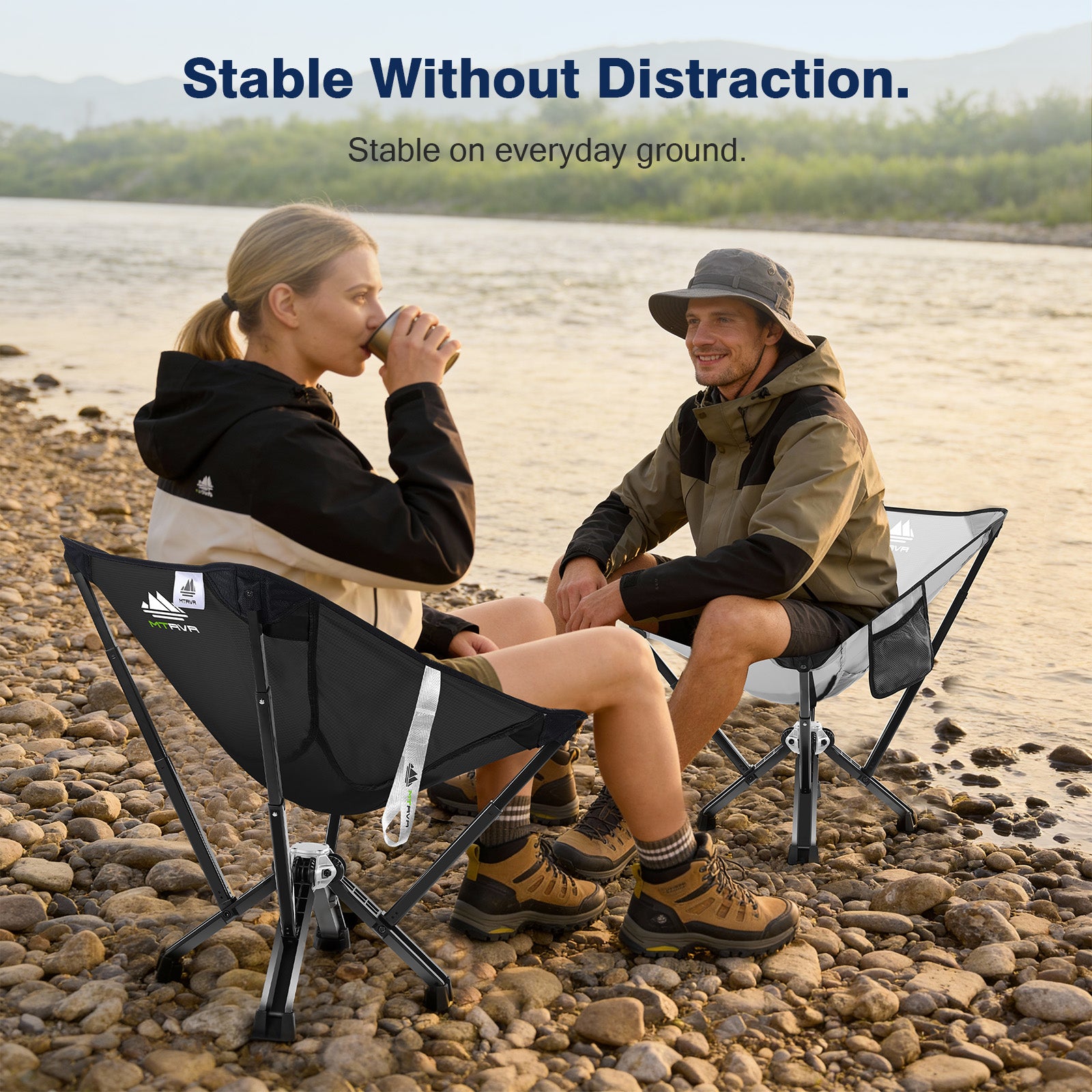 MTRVR Classic Camping Chair A - Heavy Duty Folding Chair 450 lbs Capacity