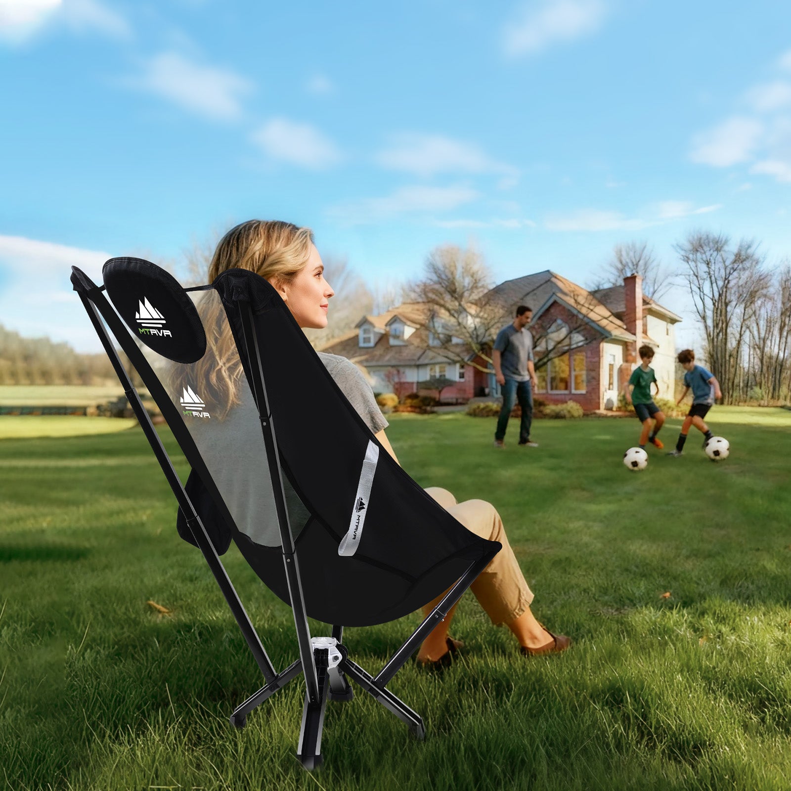 MTRVR Premium Folding Camping Chair for Heavy Big Guys