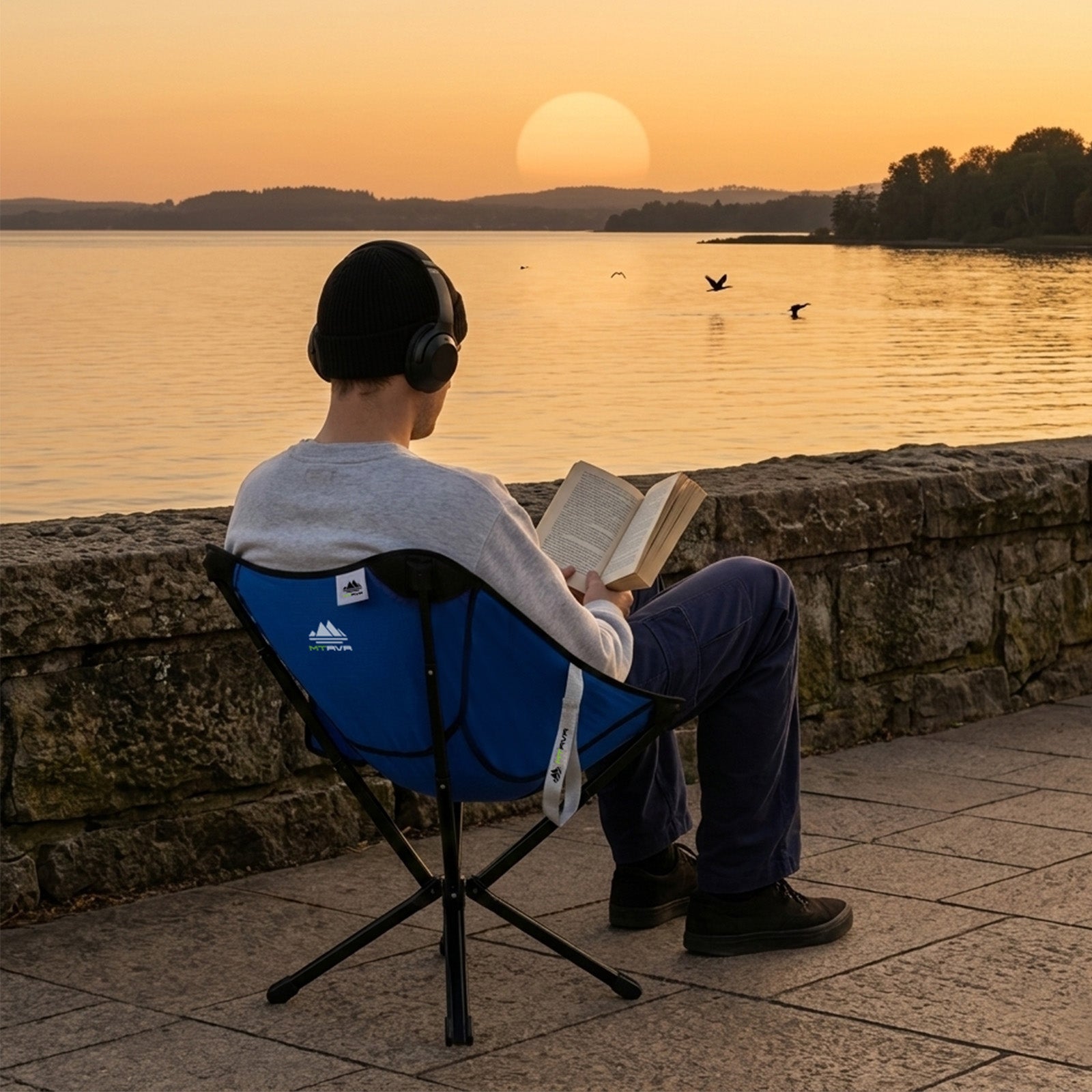 MTRVR Ultralight Backpacking Chair E - Compact Camping Chair 200 lbs