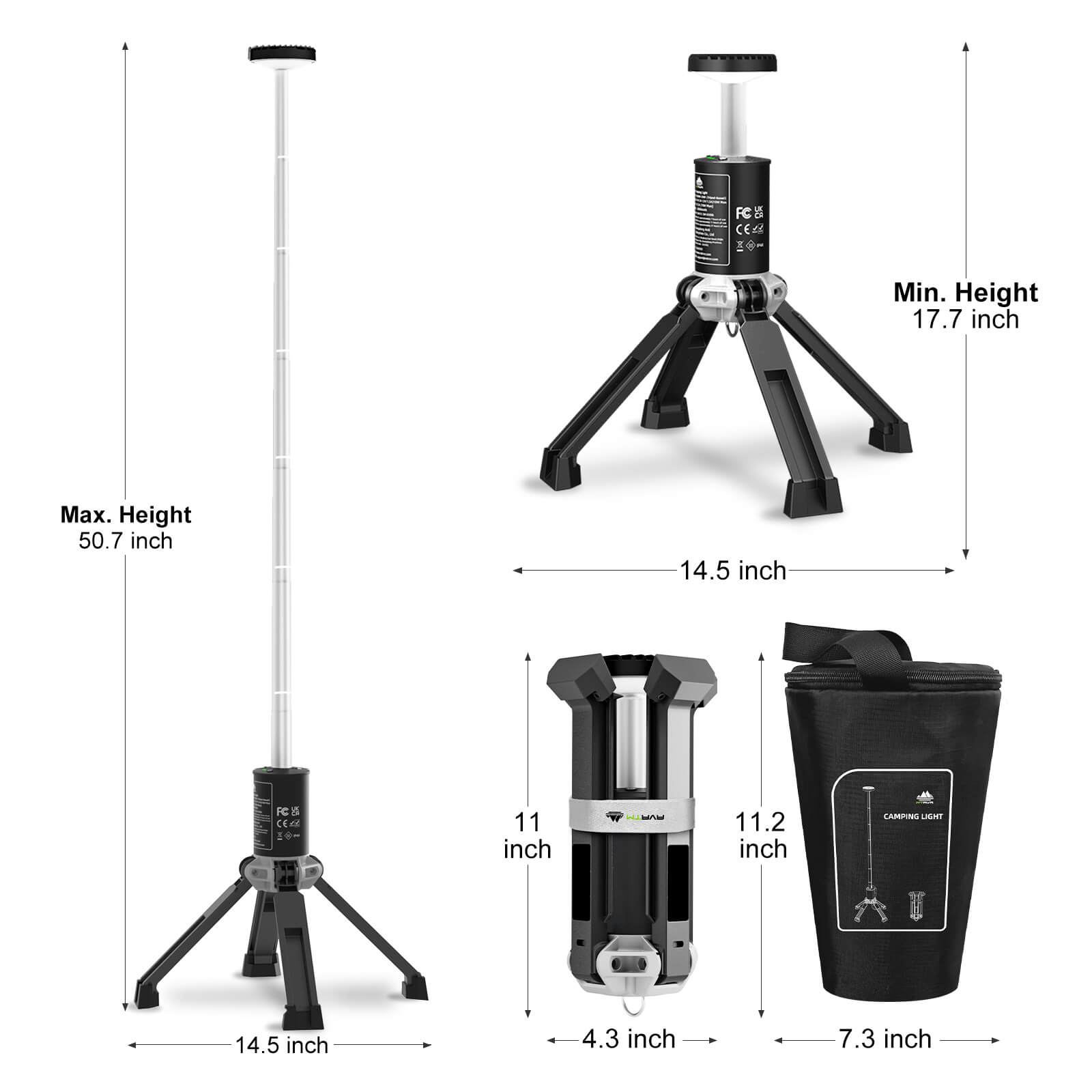 MTRVR Camping Lantern Telescoping Camping Light