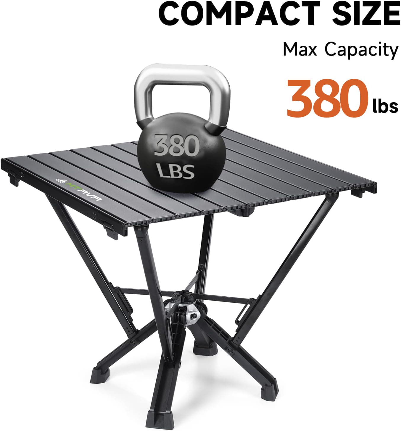 MTRVR Heavy Duty 380 LBS Metal Camping Table for Outside
