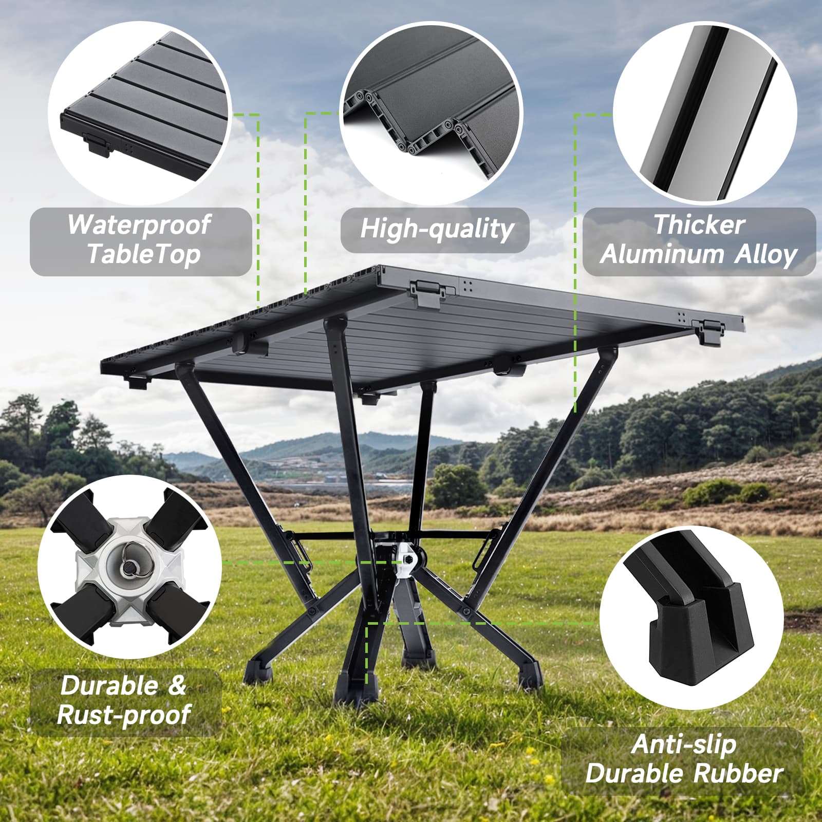 MTRVR Metal Heavy Duty Folding Work Table 380 LBS