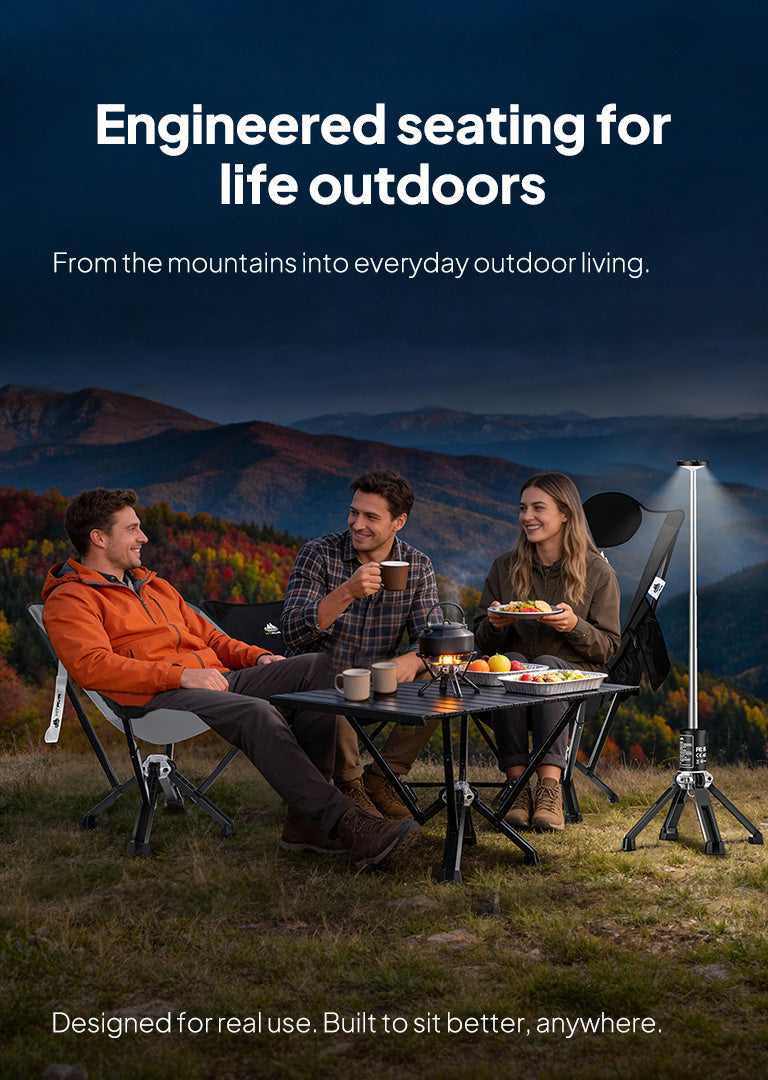 MTRVR 折りたたみアウトドアチェア 黒 MTRVR Premium Folding Camping Chair for Heavy Big Guys